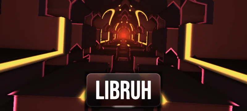 CATHEDRAL: A fractal cathedral; the drop punches into a golden hall.