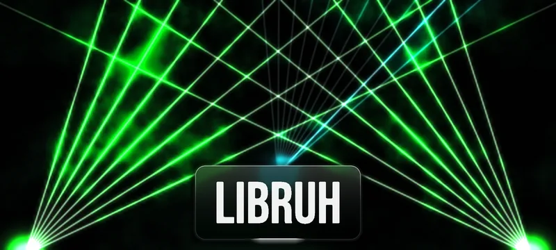 LASERS: A laser rig in haze that fans open on the drop.
