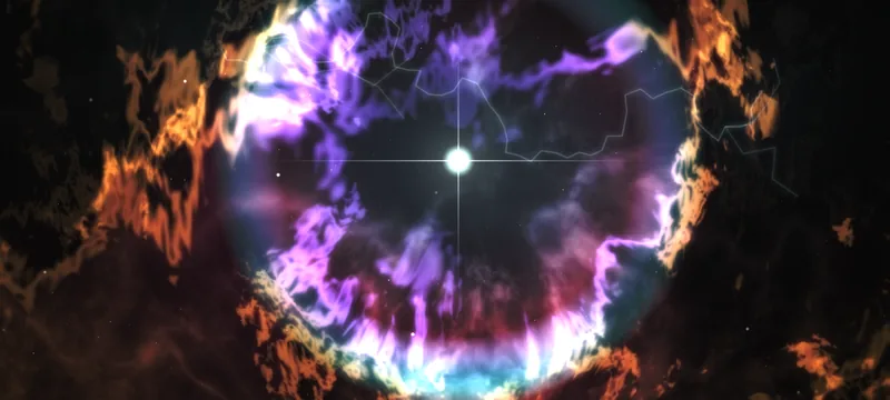 NEBULA: The supernova blasts the gas outward.